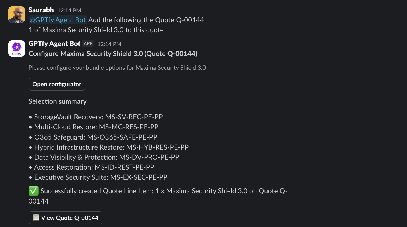 CPQ Configuration Requires Salesforce  -  But Deals Move in Slack