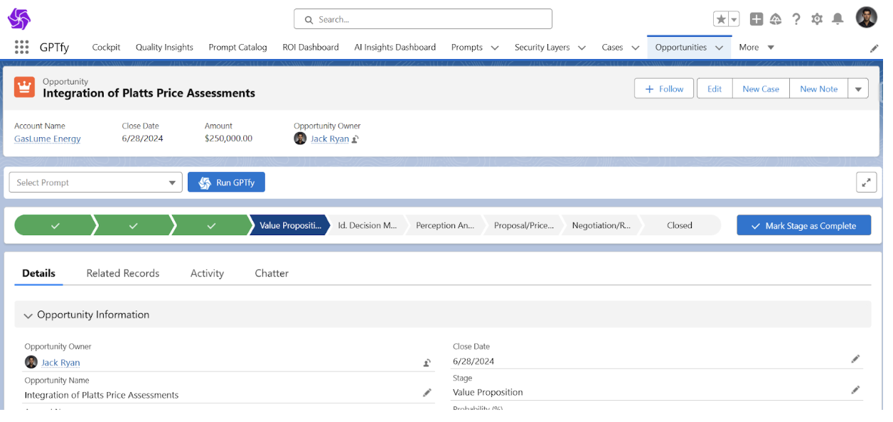 AI analyzes opportunity history through Data Context Mapping to craft contextual emails